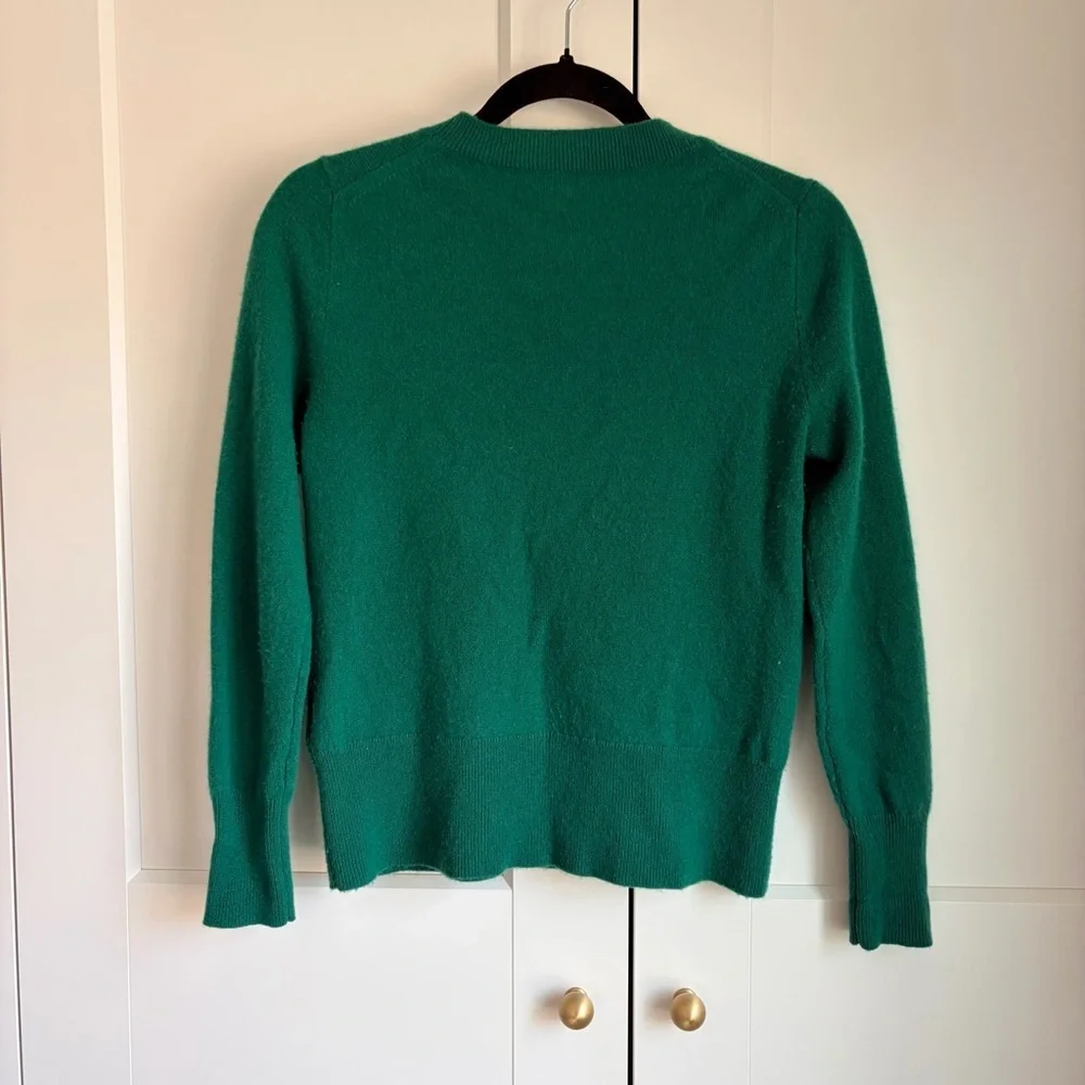 J. Crew Kelly Green Cashmere Crew Neck Sweater | XS